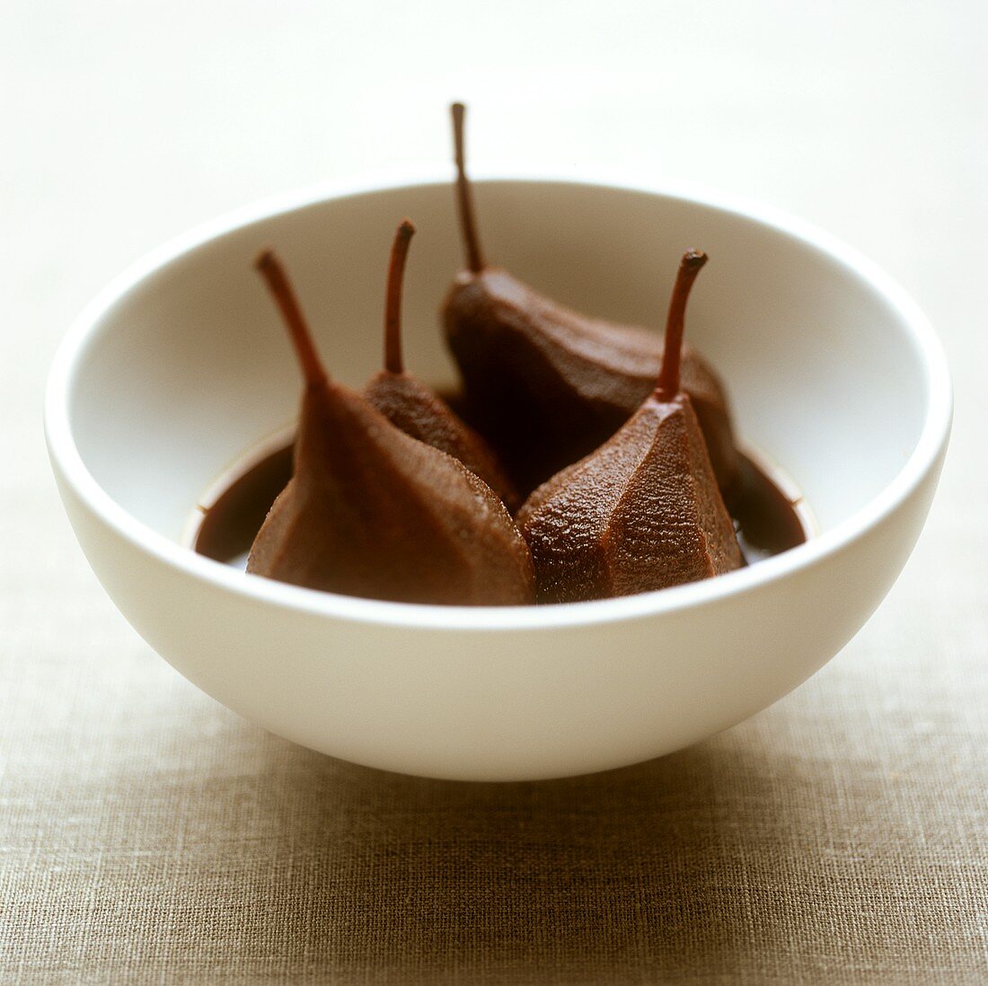 Chocolate pears in a bowl