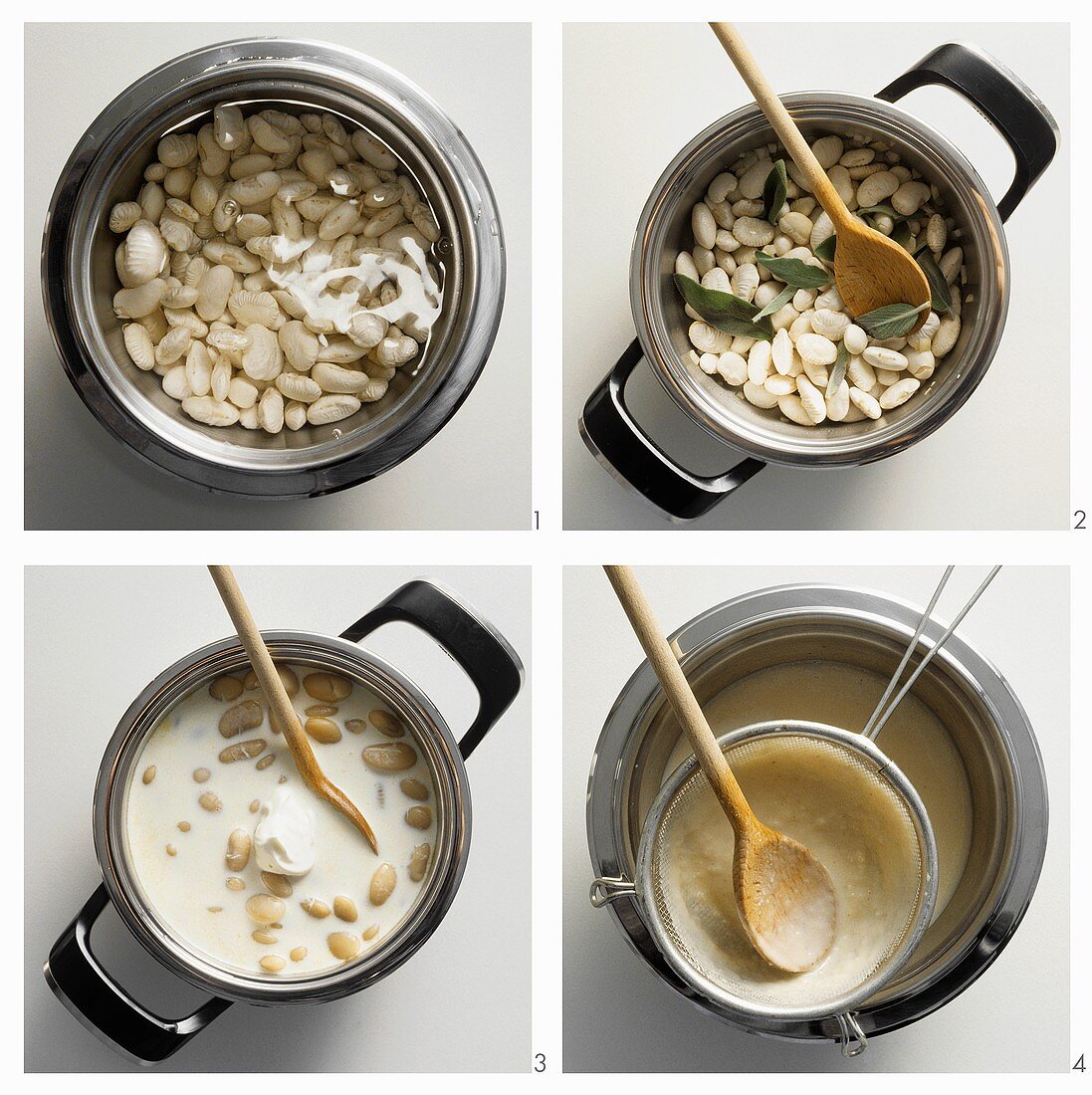Making white bean soup