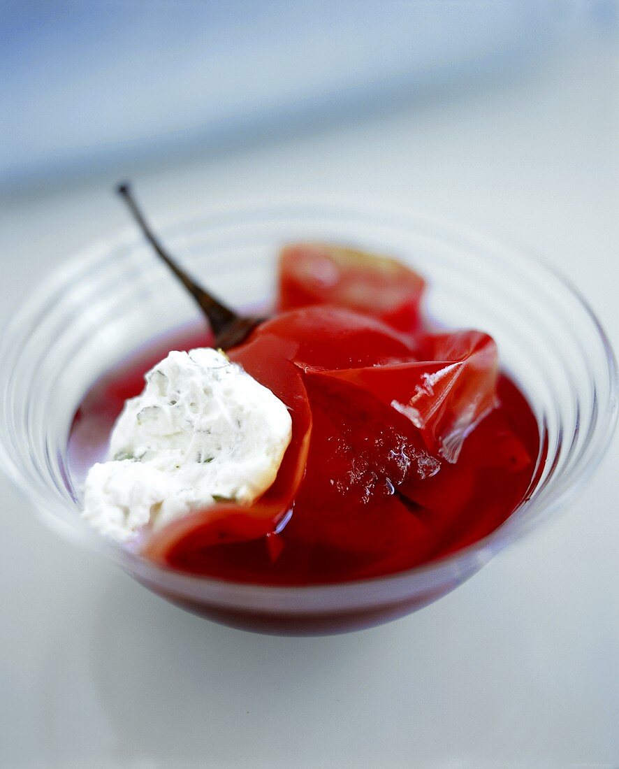 Poached tamarillo with double cream