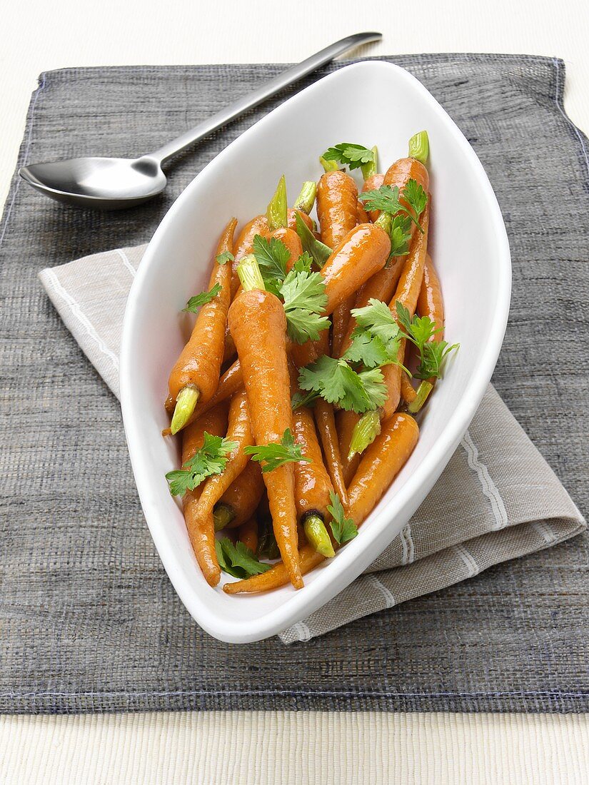 Honey-glazed carrots