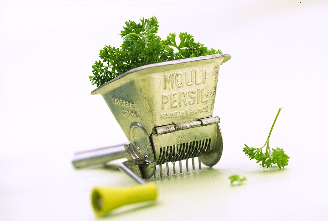 Parsley mill with fresh parsley