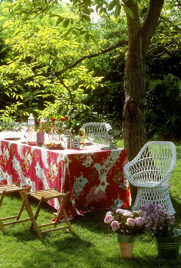 Summery table in open air