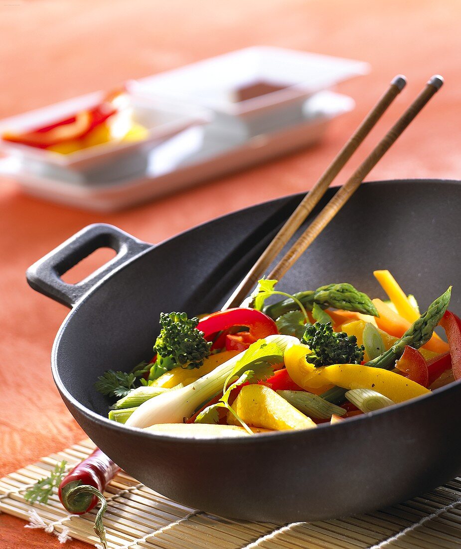 Wok mit Gemüse