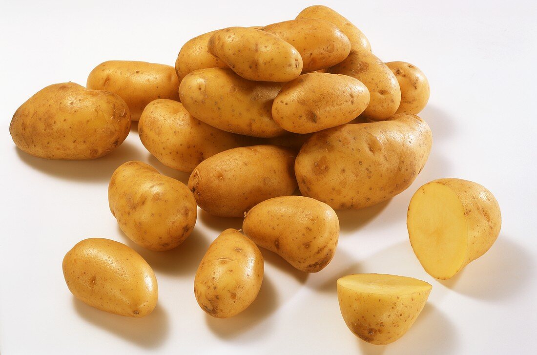 Potatoes, one halved