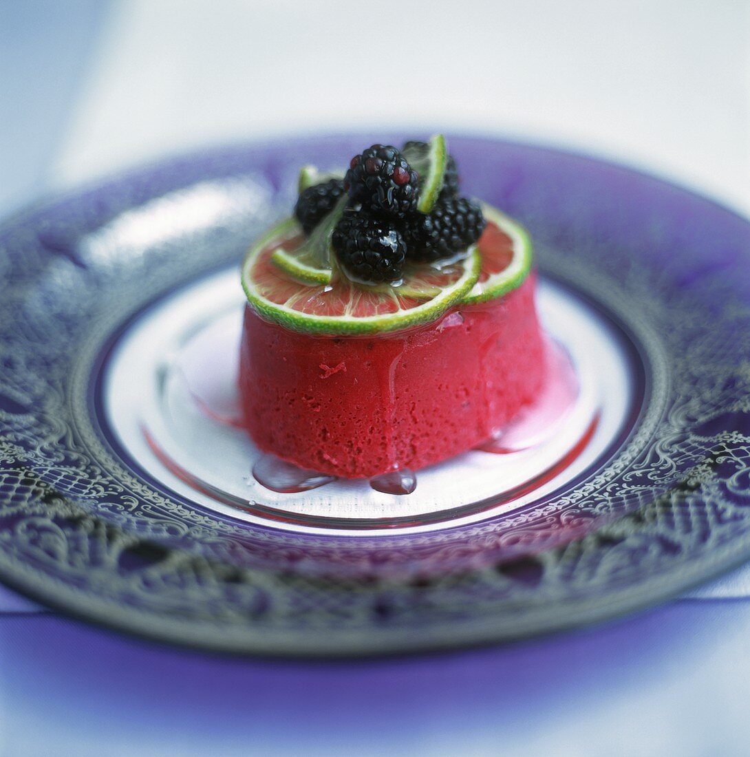 Brombeer-Limetten-Mousse