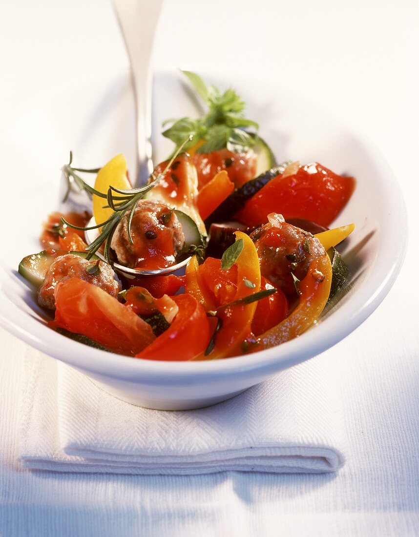 Vegetable ratatouille with herbs