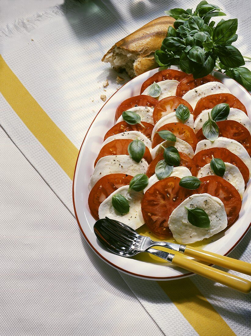 Insalata caprese (tomatoes and mozzarella), Italy