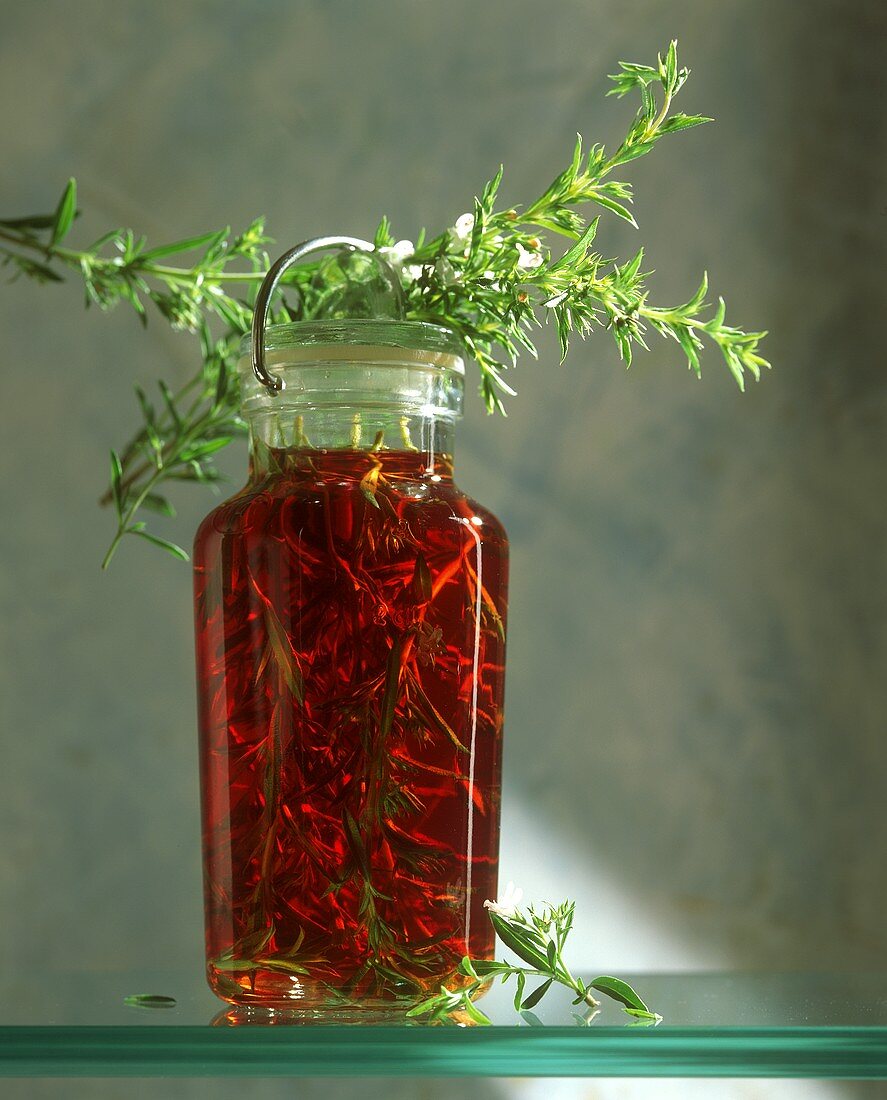 Red wine vinegar with rosemary