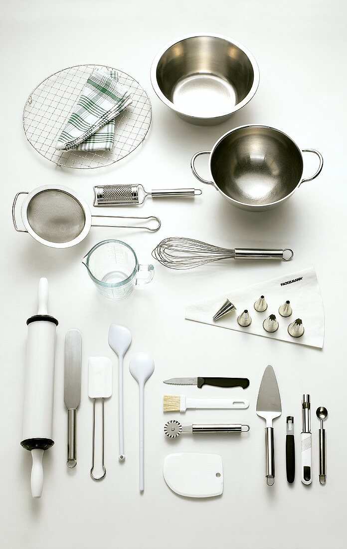 Assorted baking utensils