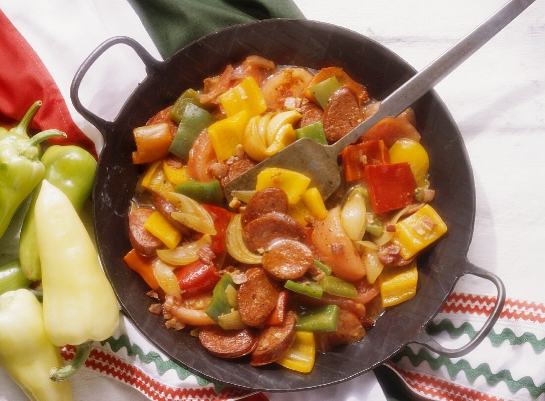 Bell Pepper Dish with Sausage