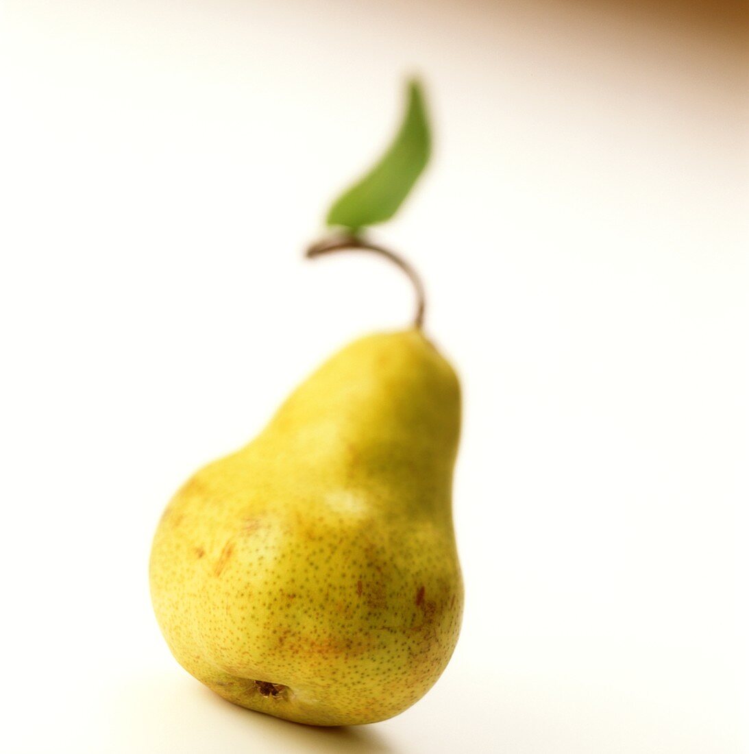 Yellow pear with leaf