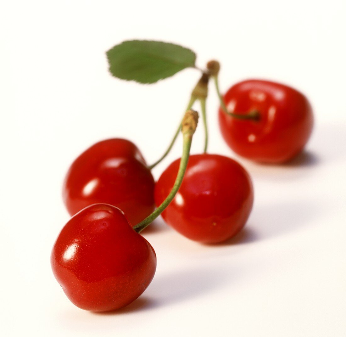 Cherries with stalks