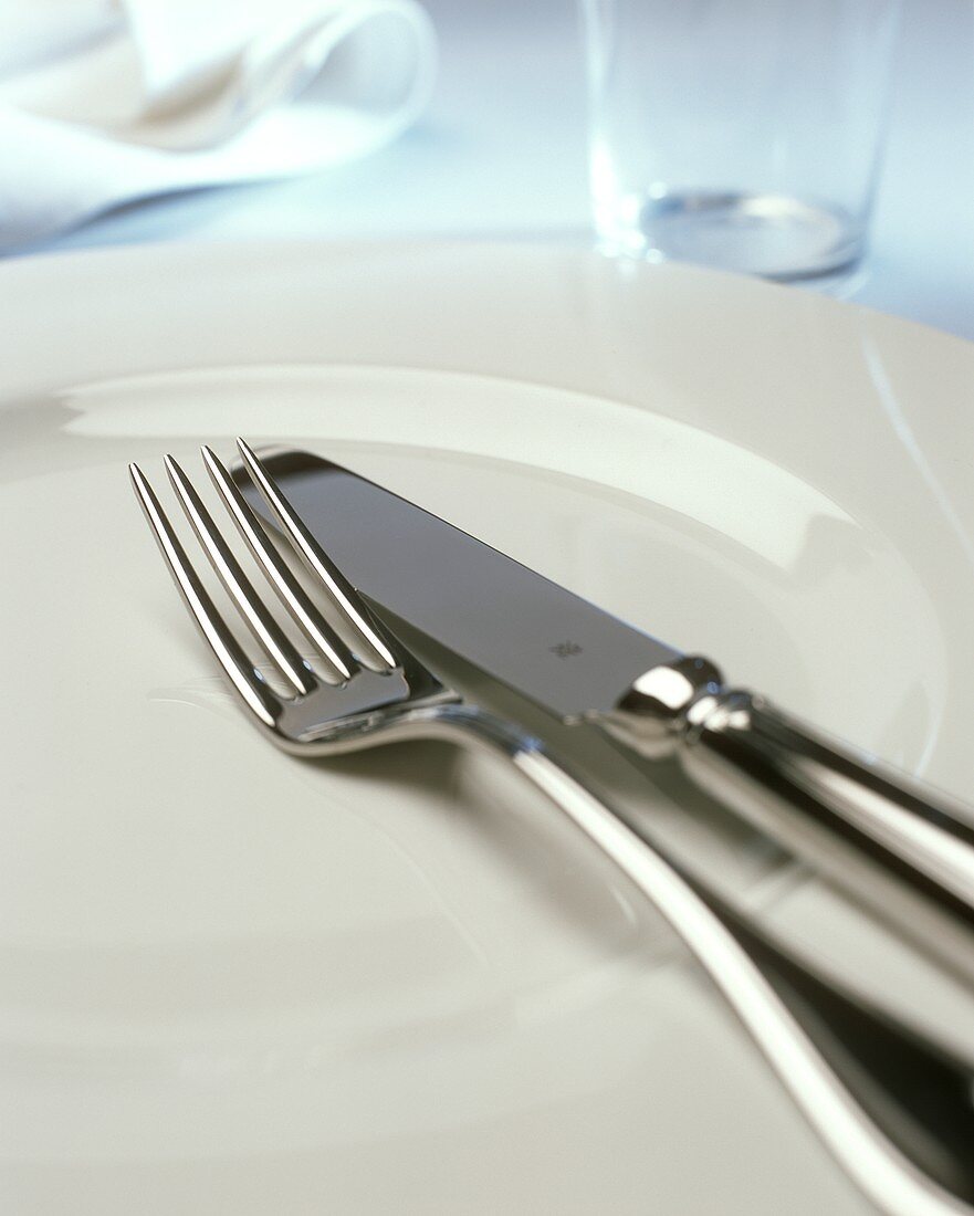 Plate with cutlery