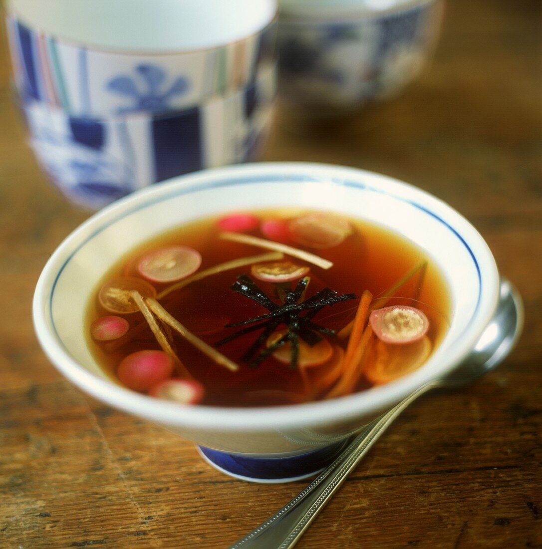 Miso soup with vegetables