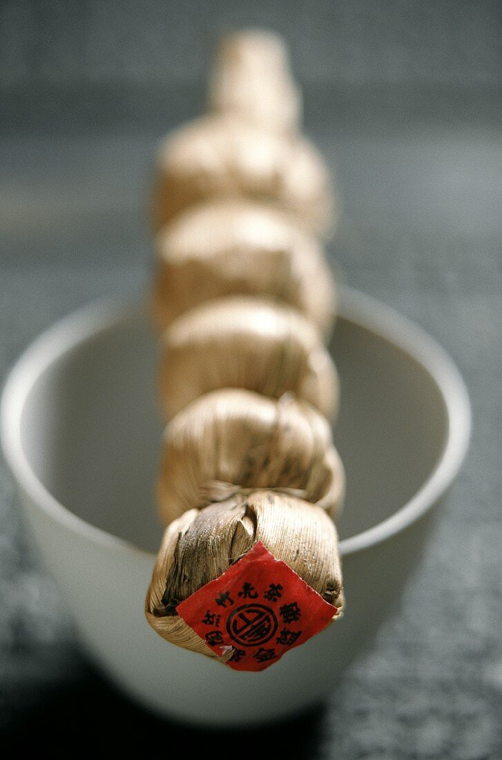 Chinese tea pearls (wrapped black tea)