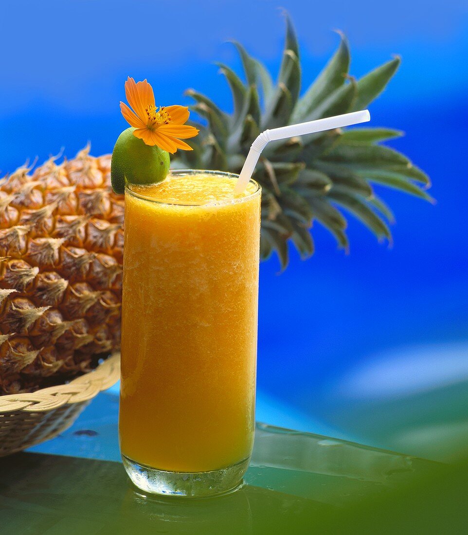 Chilled pineapple drink