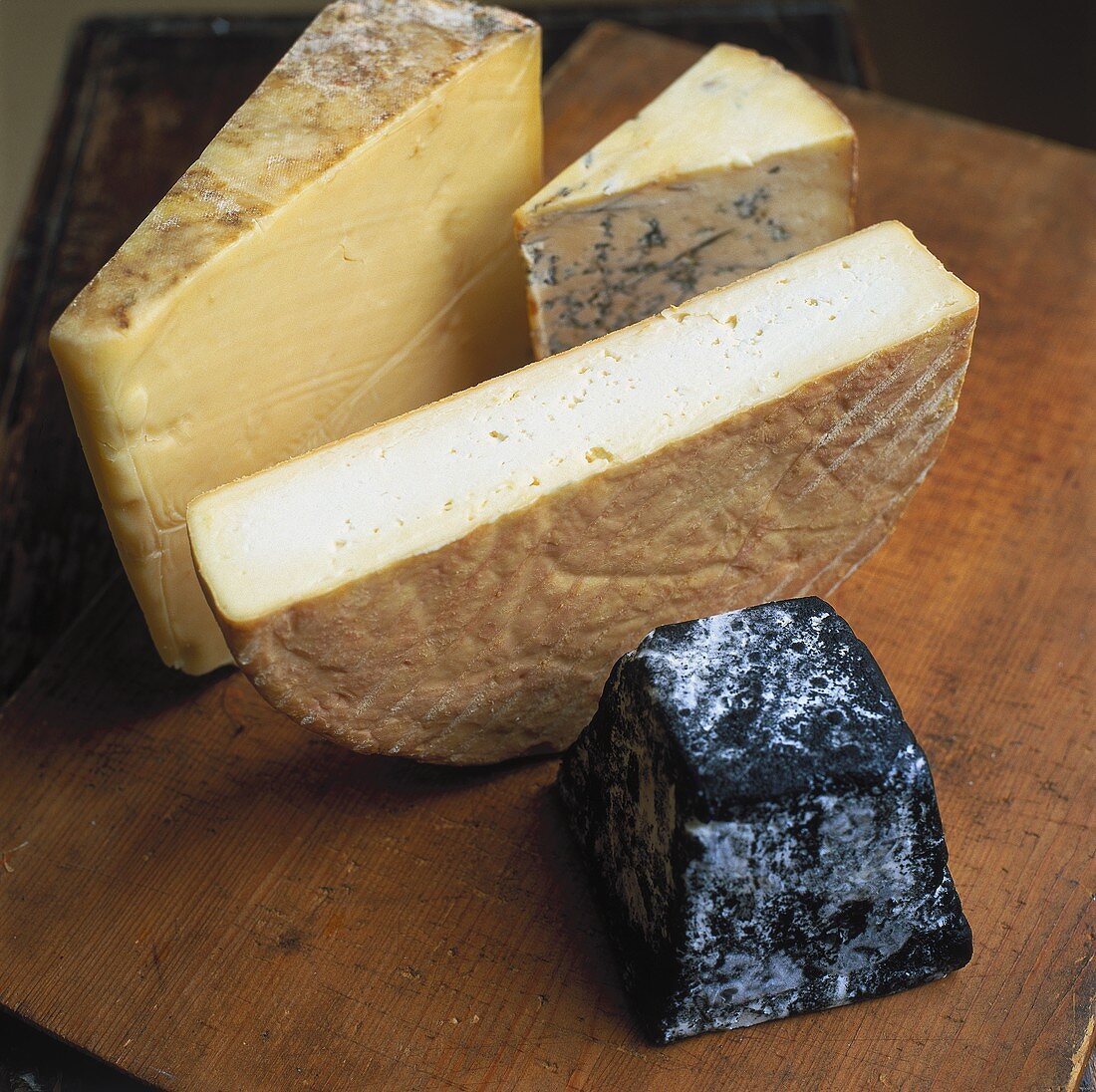 Four different types of cheese