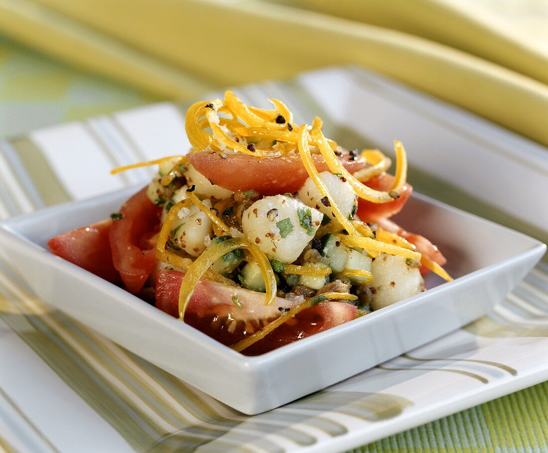 Vegetable salad on plate