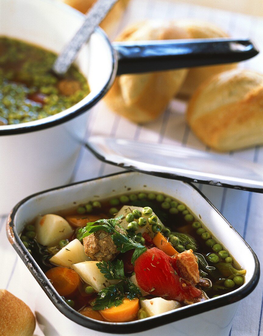 Potée paysanne (beef and vegetable stew, France)