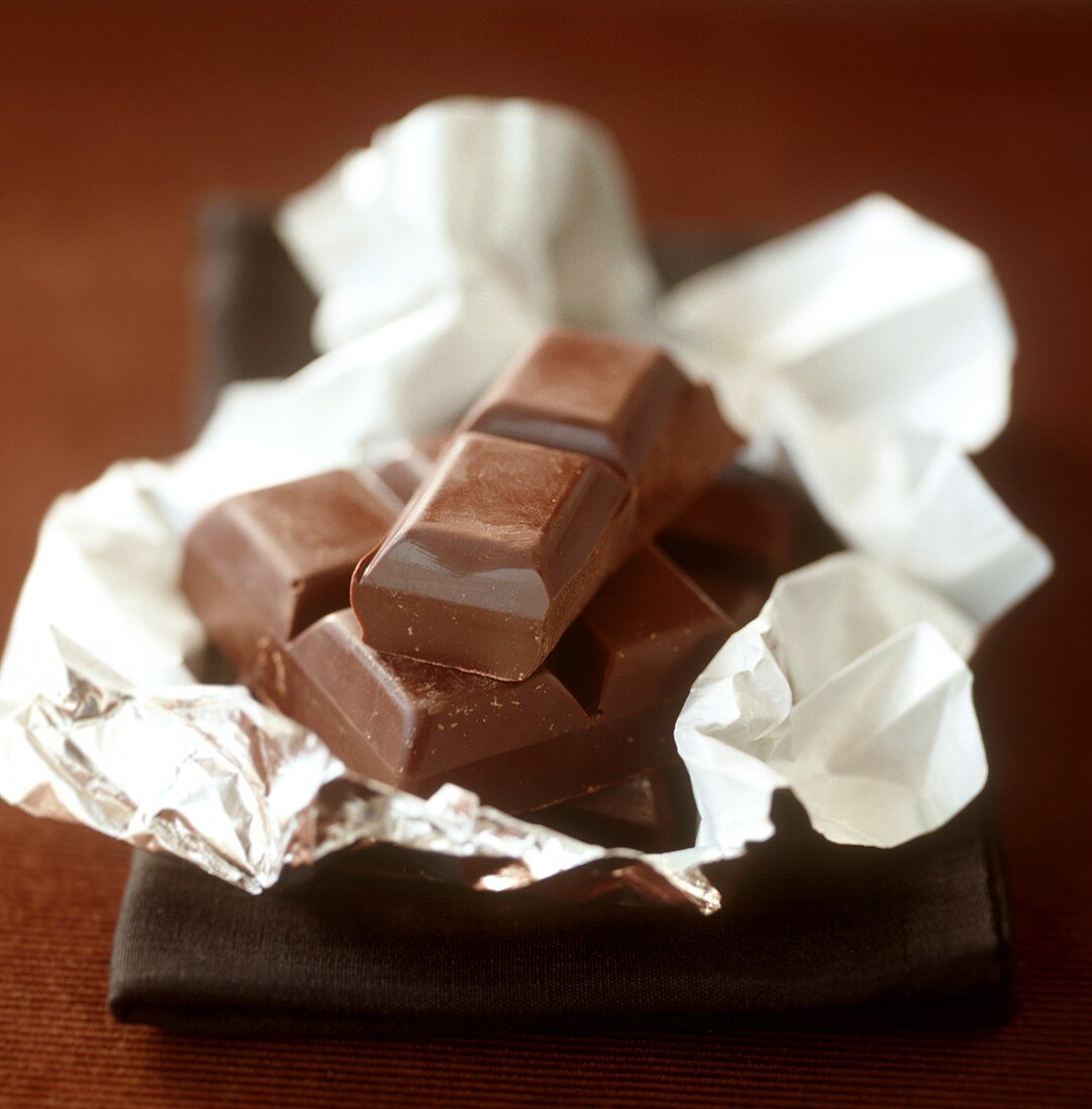 Schokolade im Silberpapier