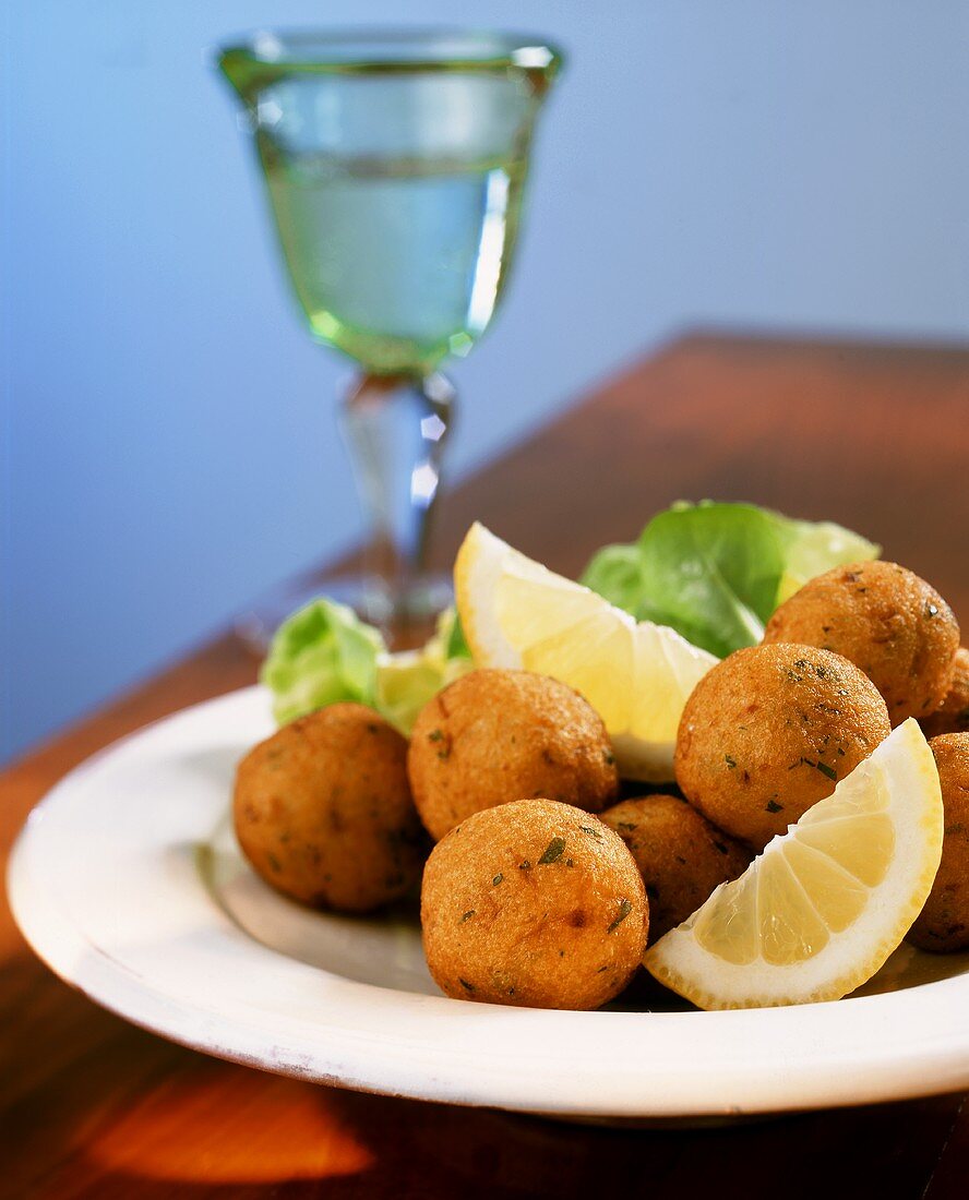 Bolinhos de bacalhau (deep-fried cod balls, Portugal)