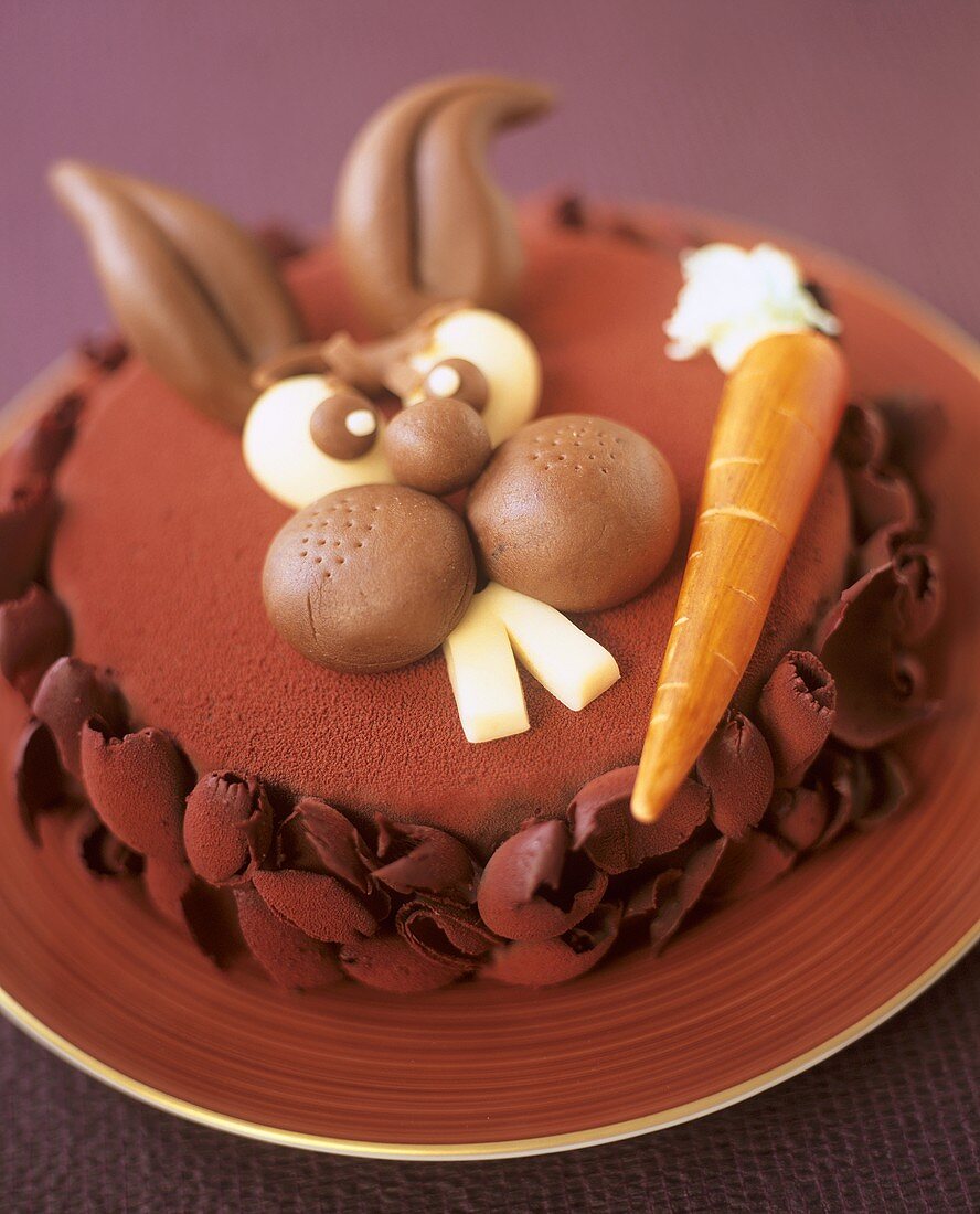 Easter cake with chocolate mousse