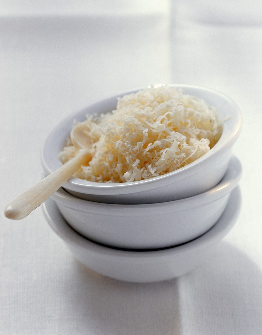 Grated Parmesan in small bowl