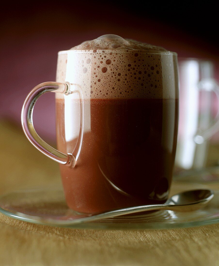 Glass of hot chocolate