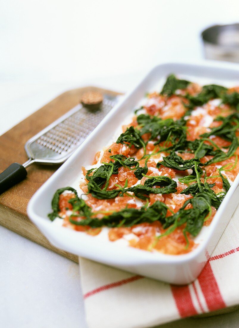 Lachs-Spinat-Lasagne