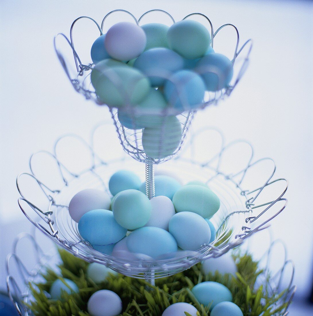 Pastel-coloured Easter eggs