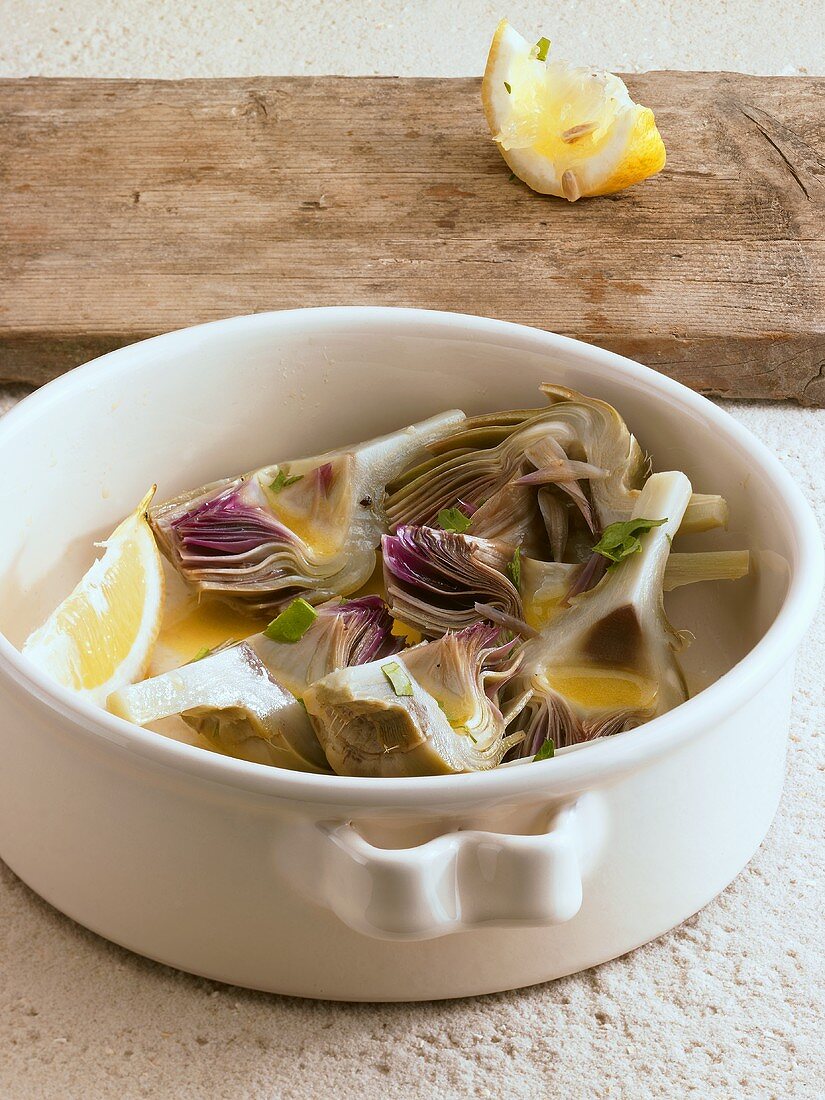 Artichokes with sherry vinaigrette