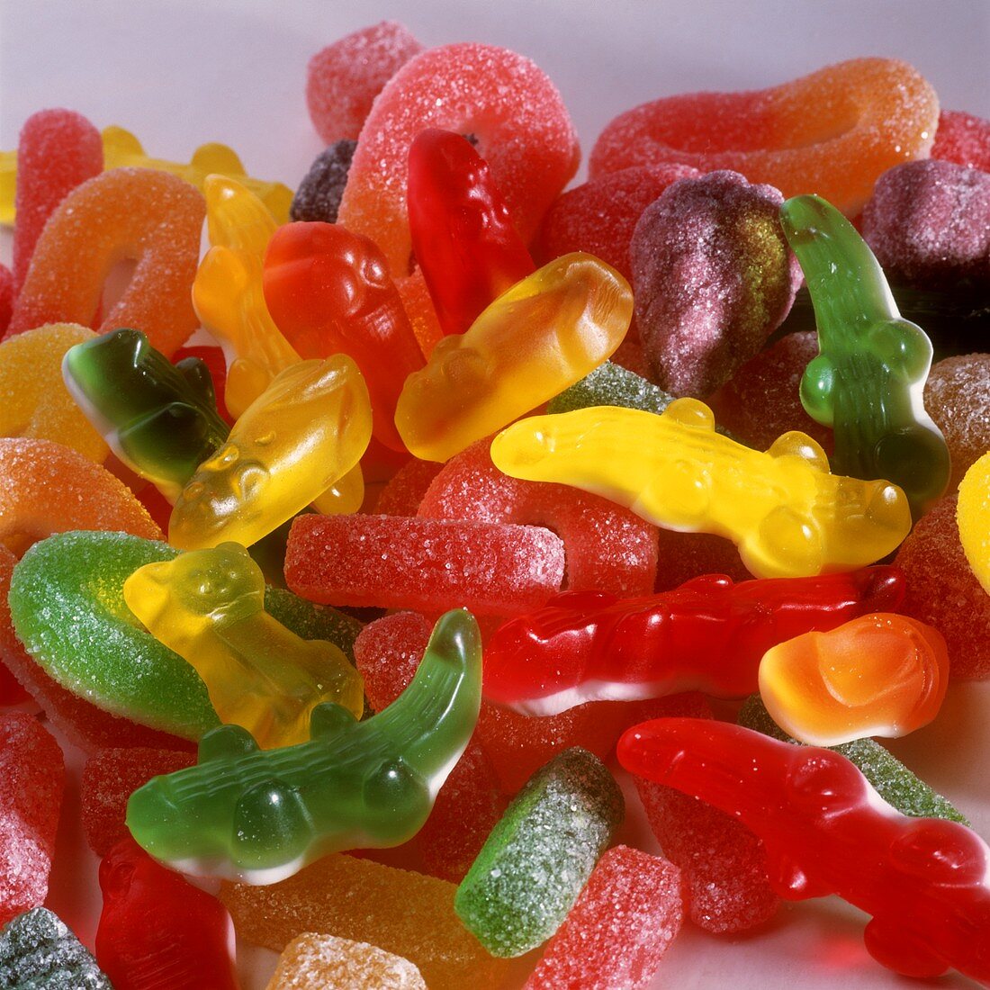 Gummitiere und verschiedene Fruchtgummis