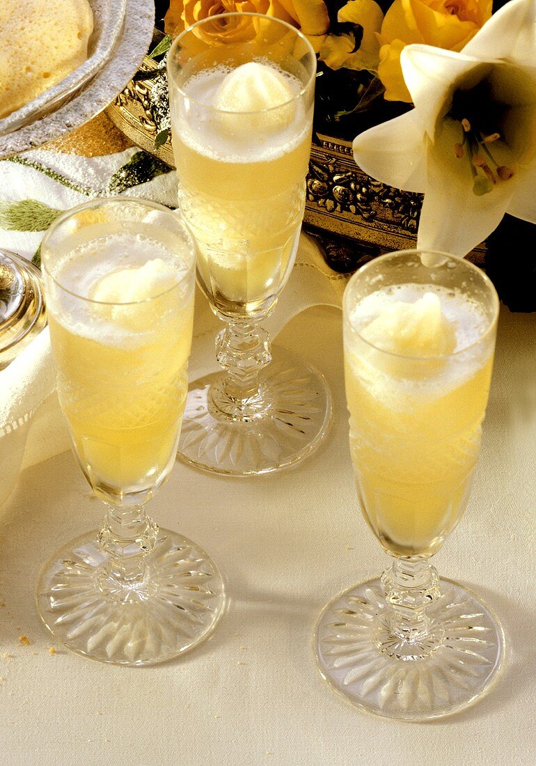 Sorbet au champagne (champagne sorbet from France)