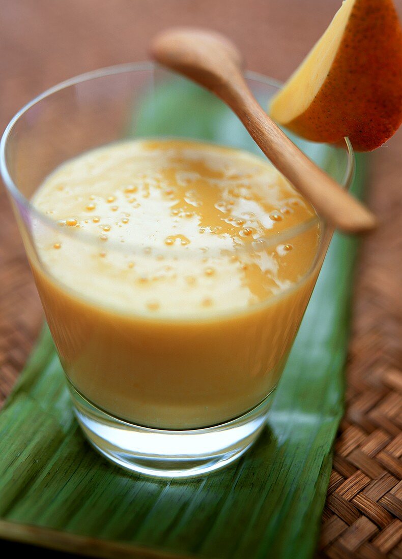Mango lassi (Indian mango and yoghurt drink)