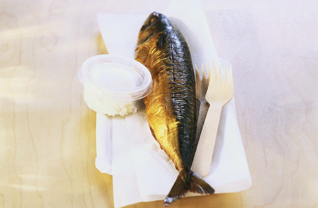 Smoked fish with horseradish quark