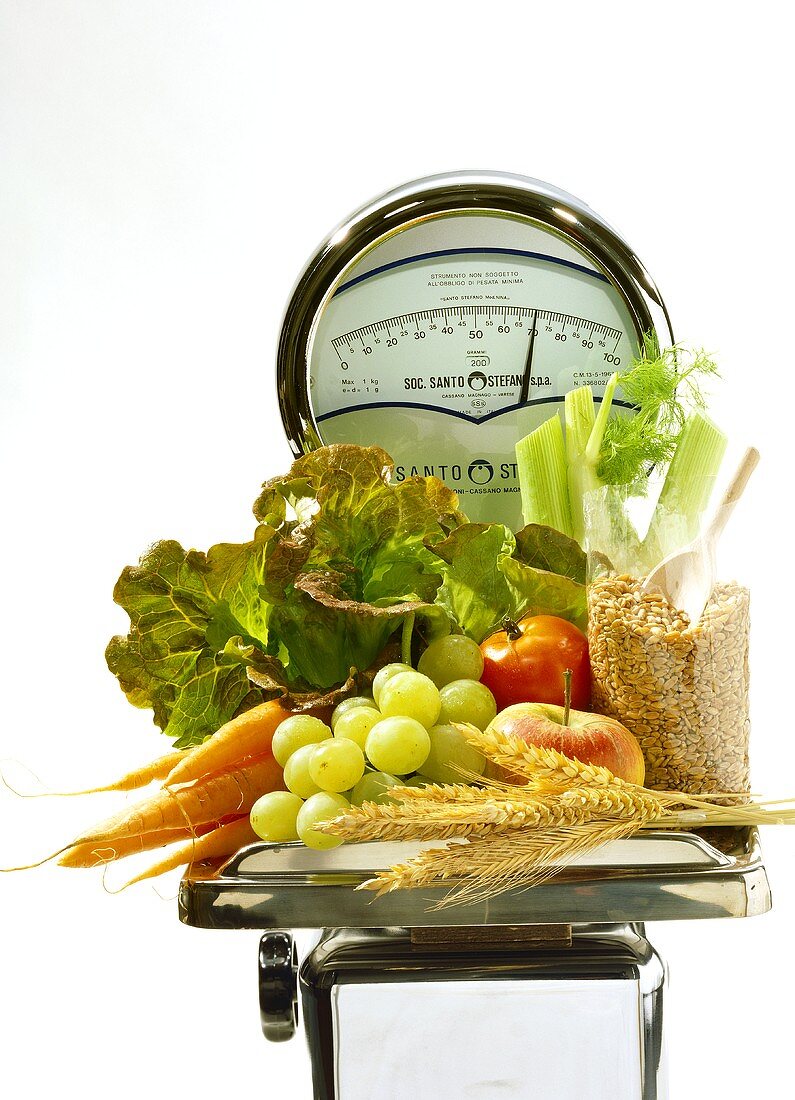 Scale with Vegetables & Grains