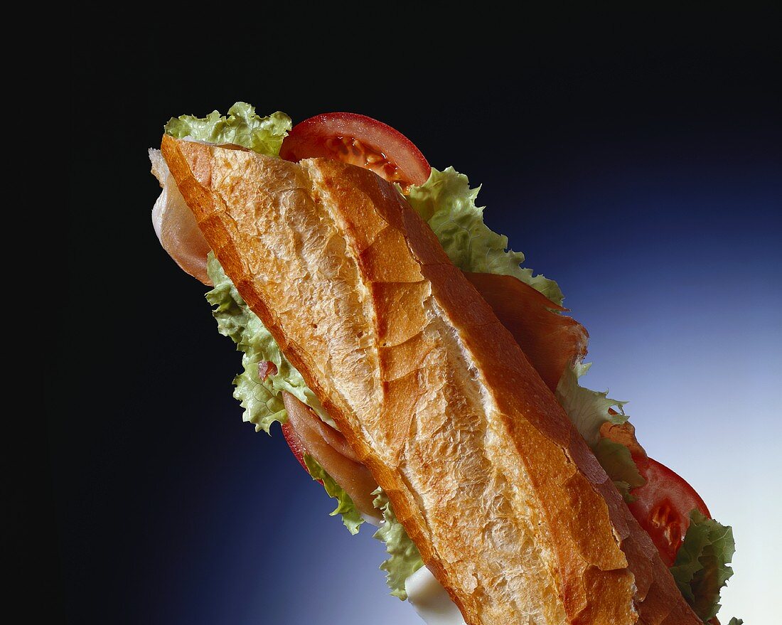 BLT-Sandwich (Bacon-Lettuce-Tomato; Schinken, Salat, Tomate)