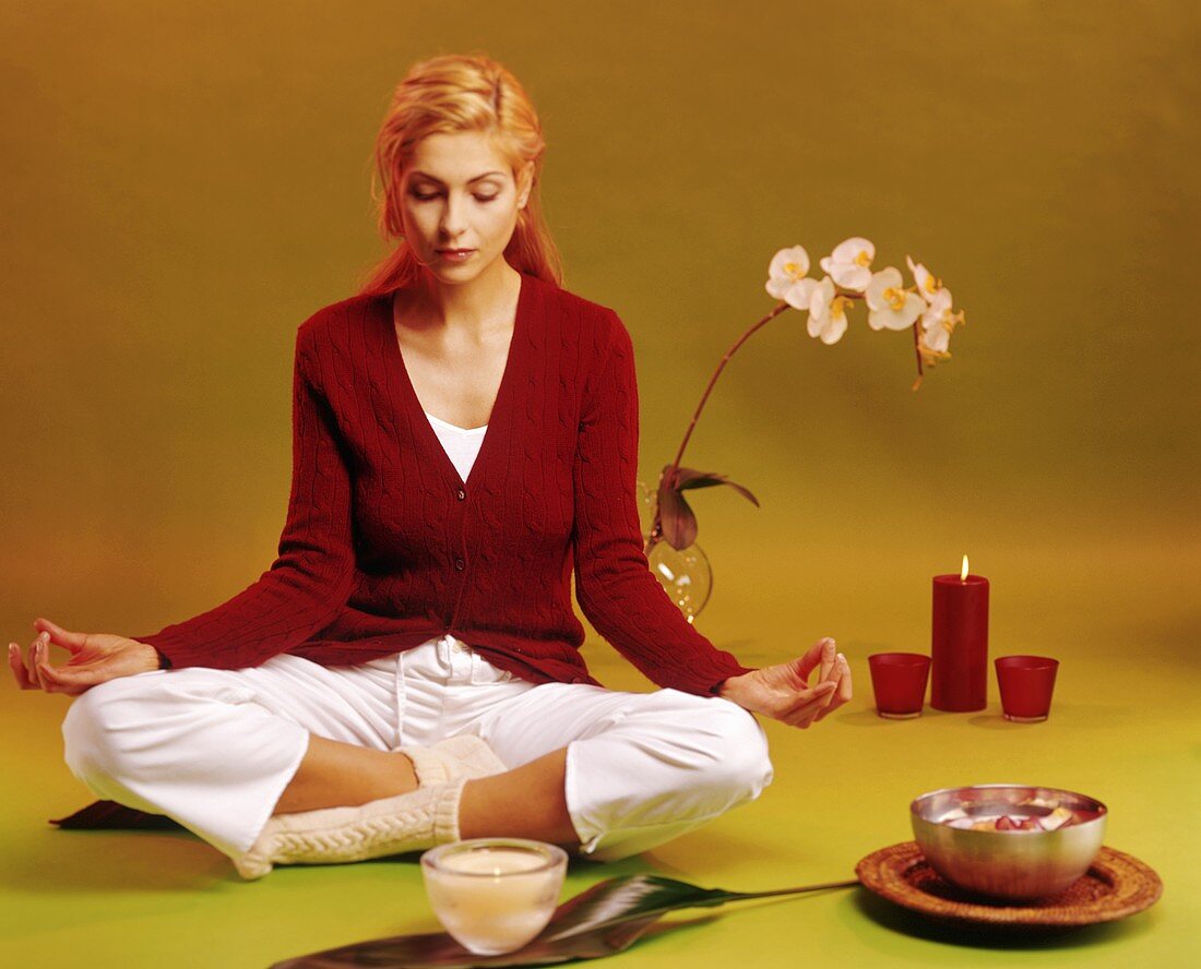 Young woman meditating