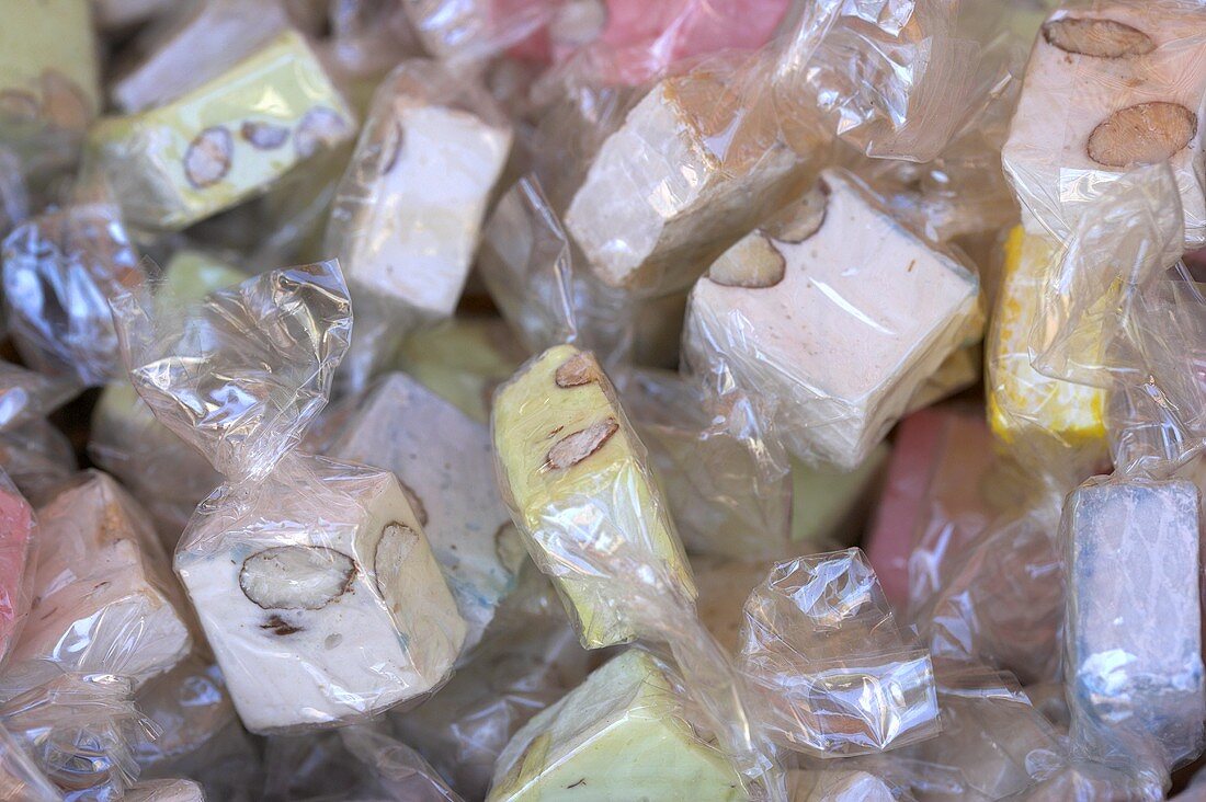 Several packets of Turkish Delight (filling the picture)