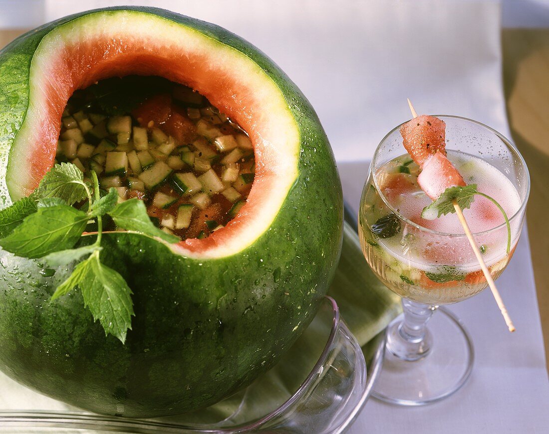 Melon and cucumber punch