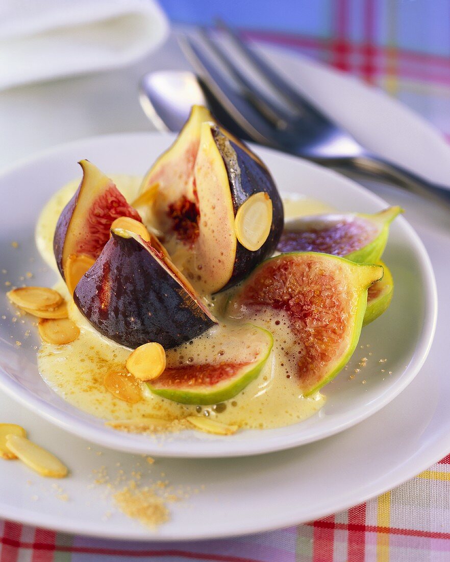 Figs with zabaione