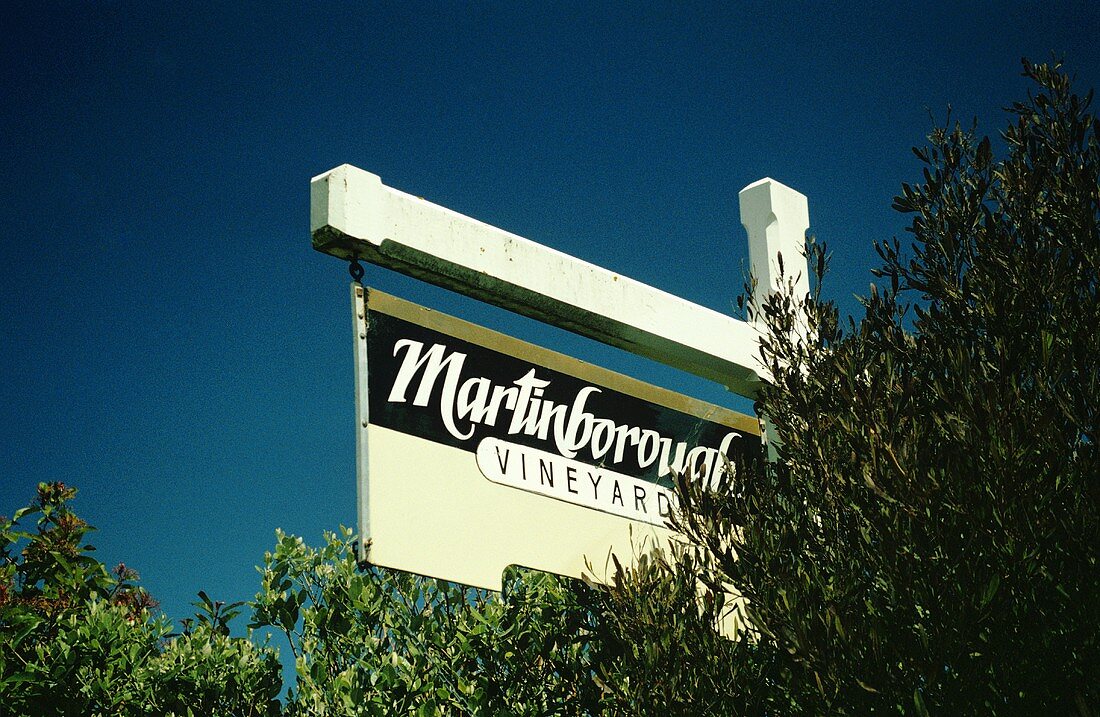 Martinborough Vineyard (Schild in Wairarapa, New Zealand)