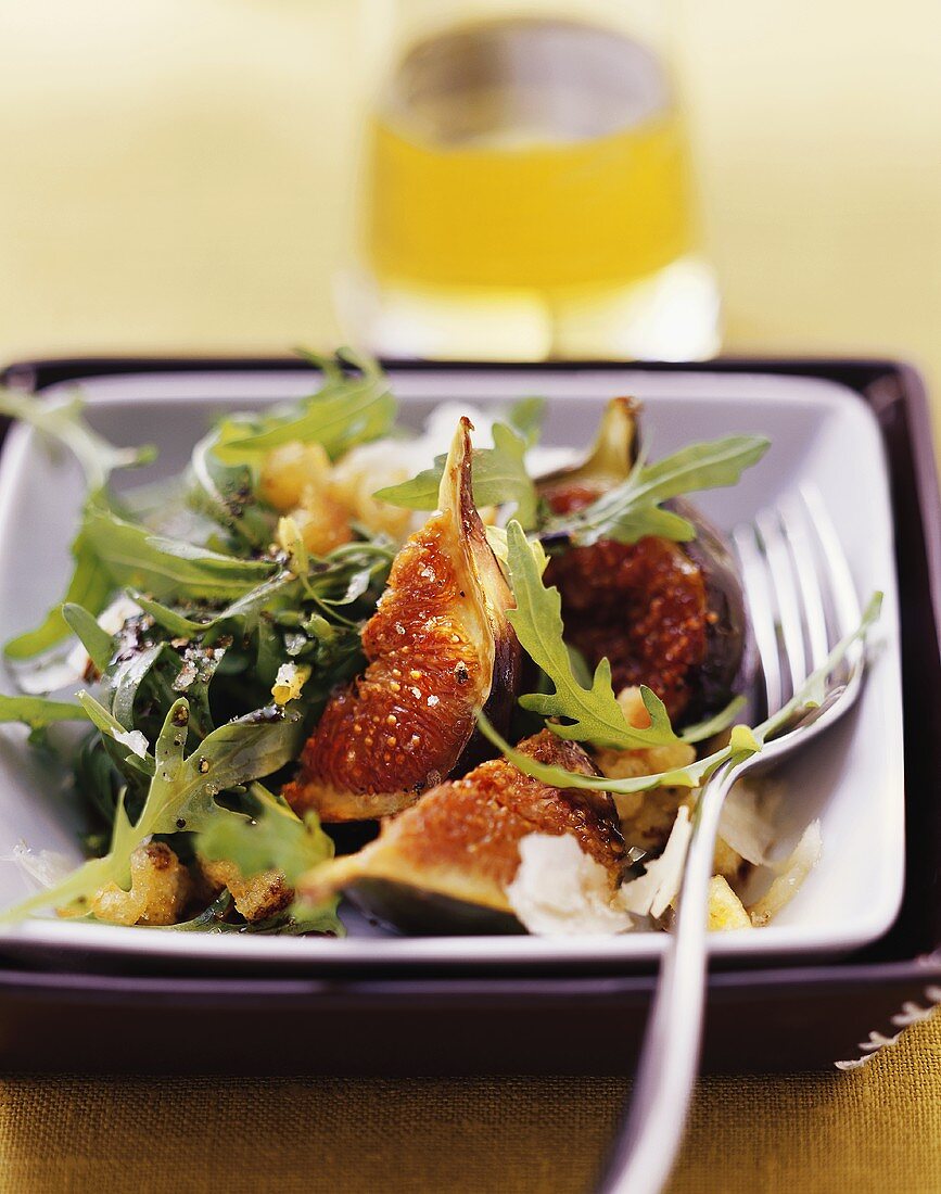 Gebratene Feigen mit Rucola und Pecorino