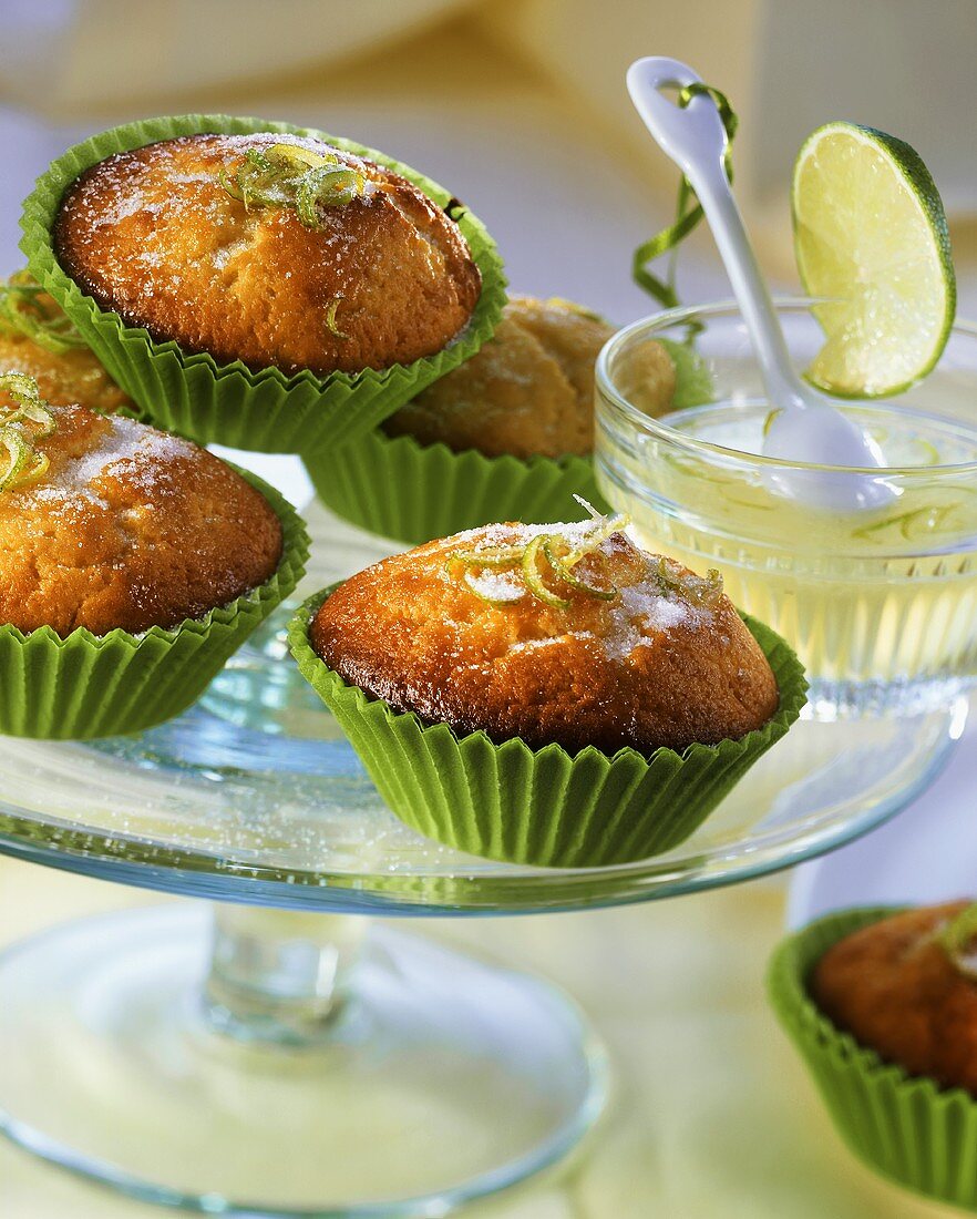 Lime and sour cream muffins