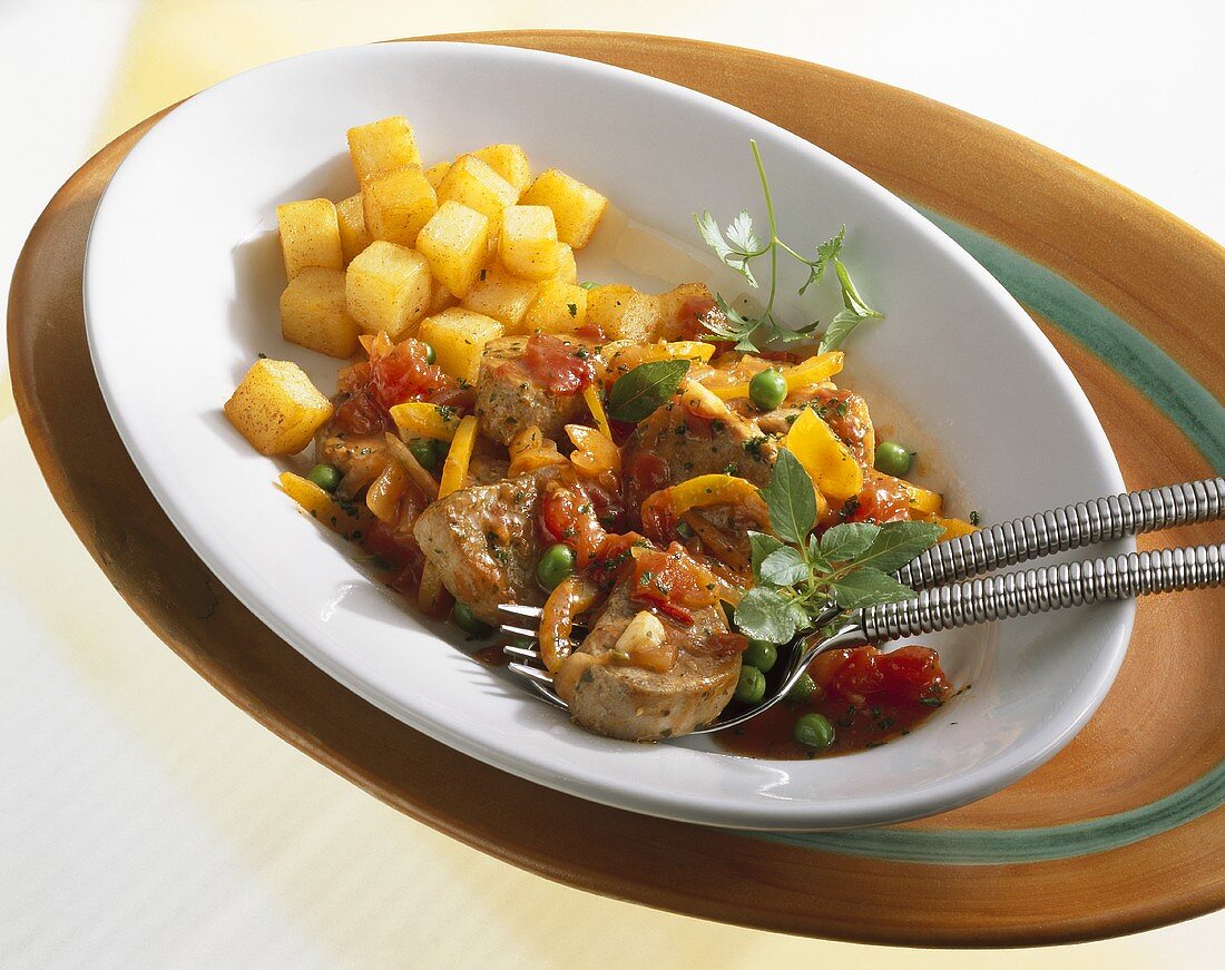 Schweinefilet mit Paprika und Tomaten (Portugal)