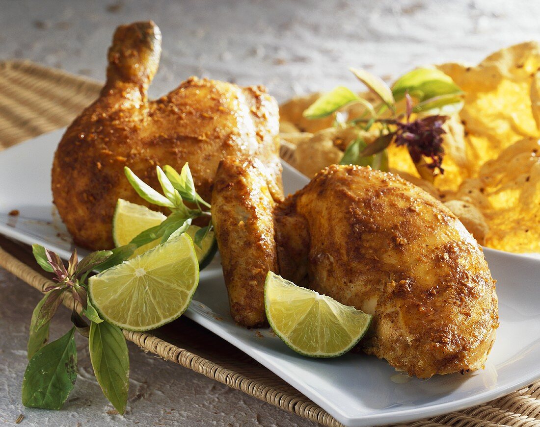 Tandoori chicken with lime (India)