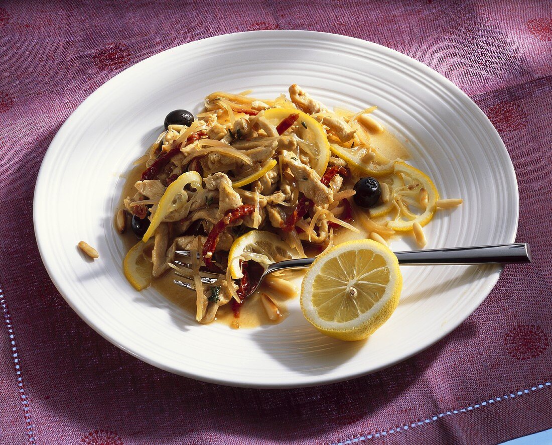 Fricassea di petto di pollo (Geschnetzelte Hähnchenbrust)