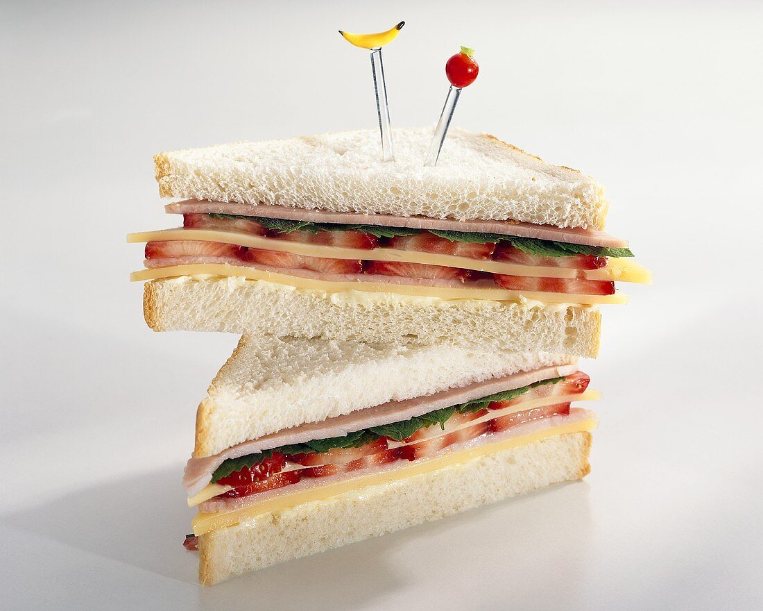 Käse-Erdbeer-Sandwich
