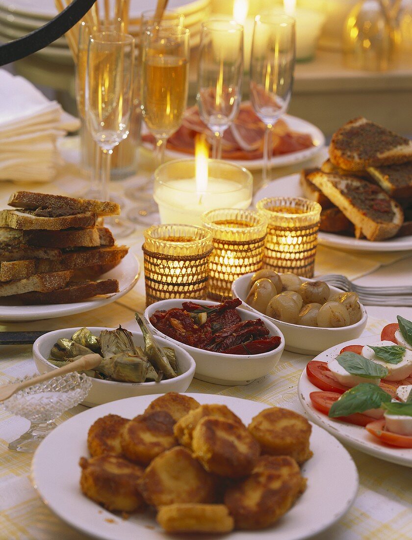 Party Buffet by Candlelight