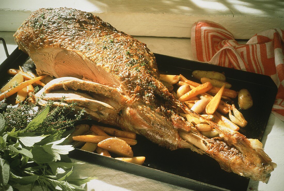 Leg of Lamb with Vegetables